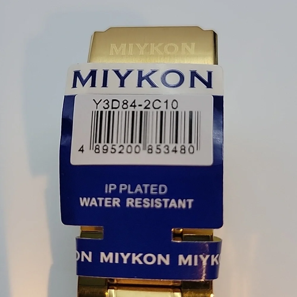 Miykon Gold Tone Green Dial Dive 44mm Watch 30M Water Resistant Seiko Movement